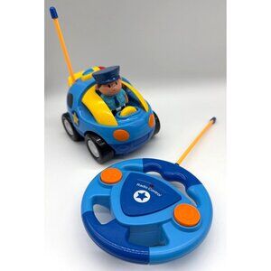 My First Cartoon RC  Blue Race Car Radio Remote Control Toy for Baby Toddlers.